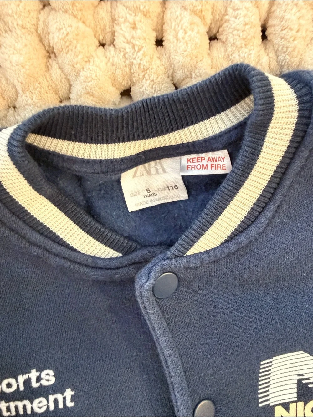 ZARA Kids Varsity Bomber Jacket | Size 6Y / 116 cm | Excellent Condition - Picture 7 of 13
